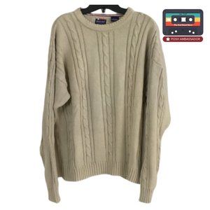 Bugle Boy Classics Cream Sweater Knit Chunky Large